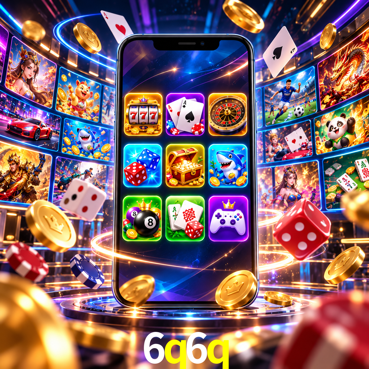 6q6q: Jogos de Caça-Níqueis-Altas Recompensas, Roleta-Velocidade, Blackjack-Desafios Máximos